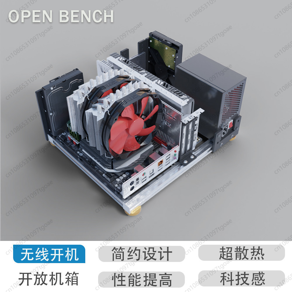 Full Aluminum Open Air PC Fram - đánh giá và giá Aluminum Open Frame Test Bench Water Cooling